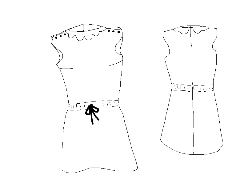 Patron couture robe fille Miss Austen / PDF (A4, A3, A0, US Letter) - Cadres, Calques par Taille, Vidéoprojection - Maison Fauve