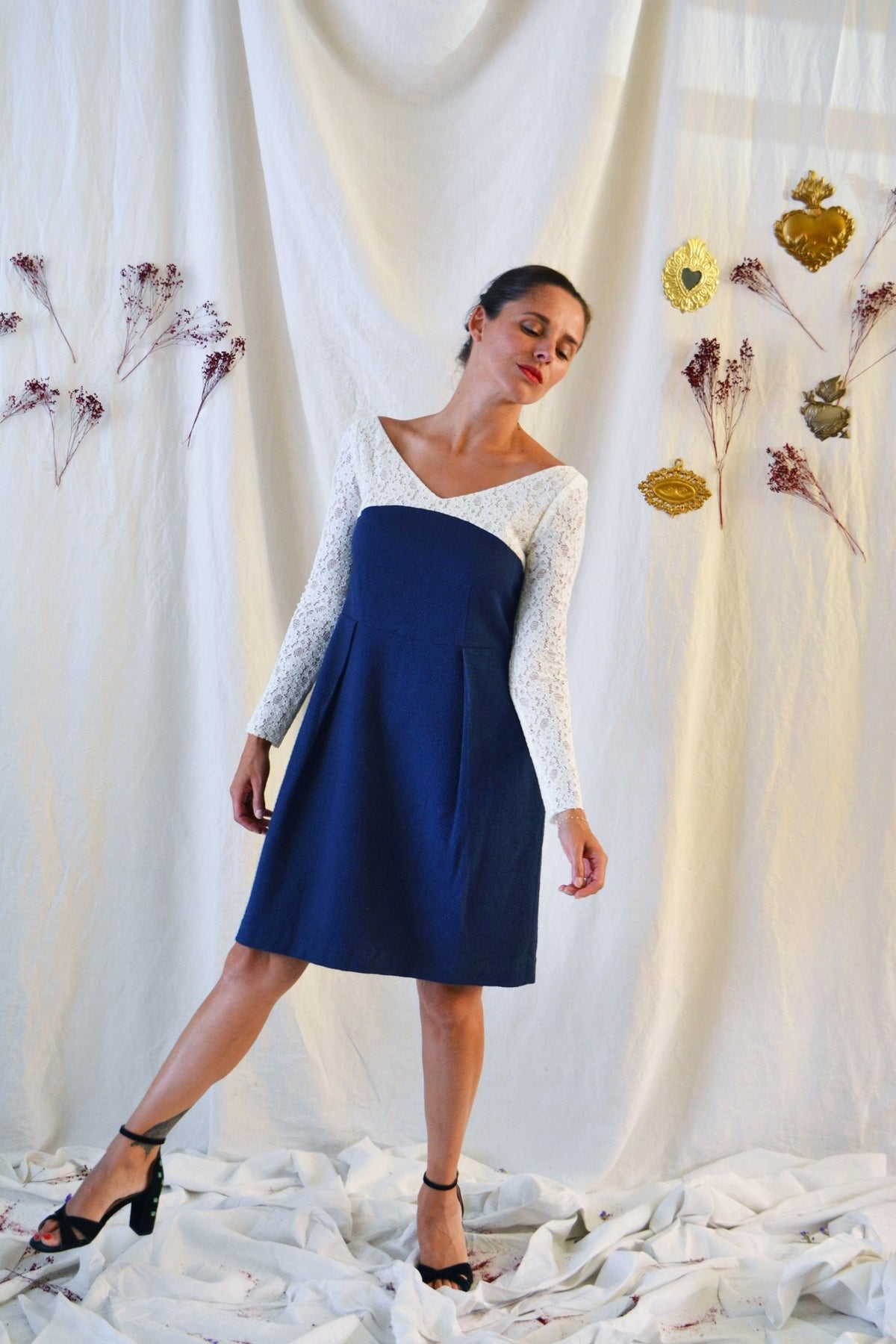 Patron couture robe Jasmin / PDF (A4, A3, A0, US Letter) - Cadres, Calques par Taille, Vidéoprojection - Maison Fauve