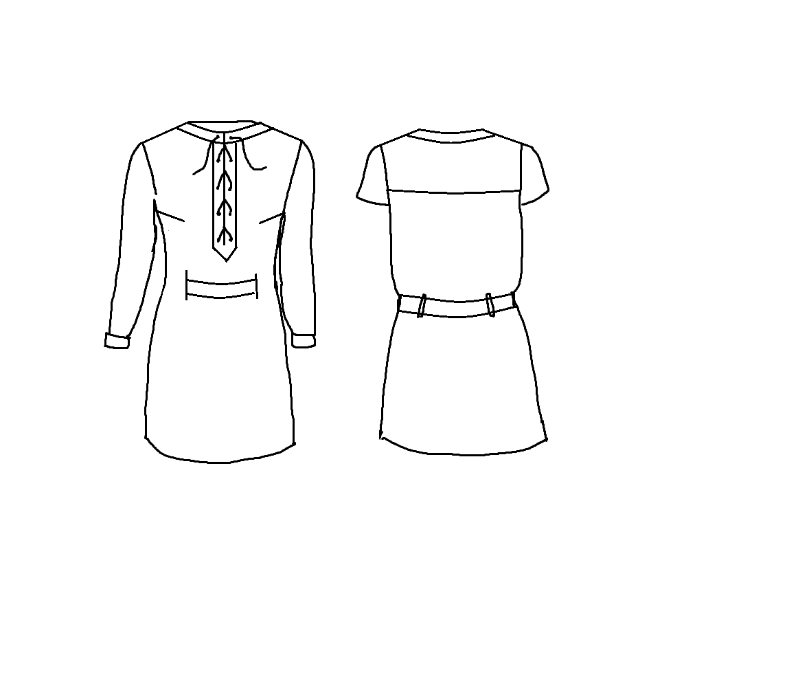 Patron couture robe saharienne Eole / PDF (A4, A3, A0, US Letter) - Cadres, Calques par Taille, Vidéoprojection - Maison Fauve