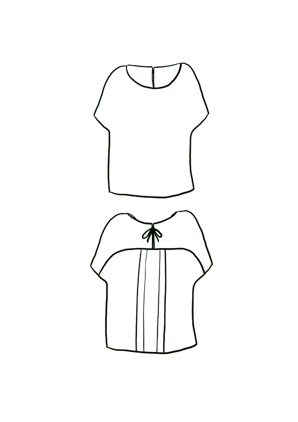 Patron couture top Palma / PDF (A4, A3, A0, US Letter) - Cadres, Calques par Taille, Vidéoprojection - Maison Fauve