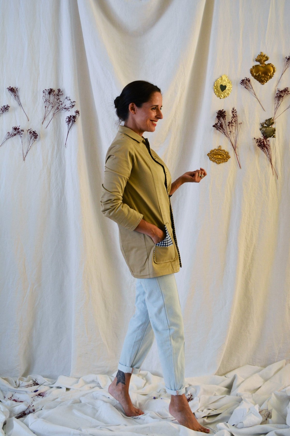 Patron couture veste Criollo / PDF (A4, A3, A0, US Letter) - Cadres, Calques par Taille, Vidéoprojection - Maison Fauve