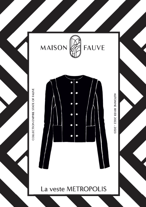 Patron couture veste Metropolis / Patron pochette - Maison Fauve