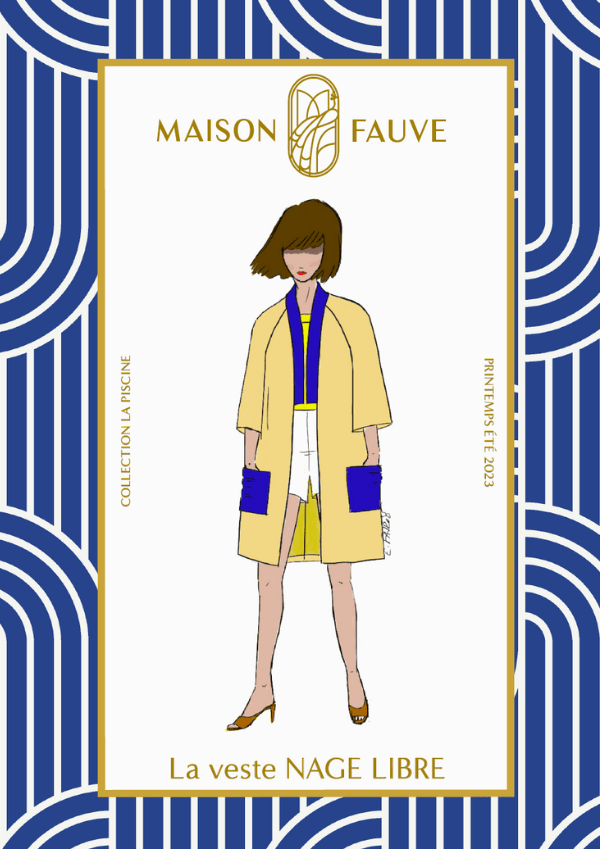 Patron couture veste Nage Libre / Patron pochette - Maison Fauve