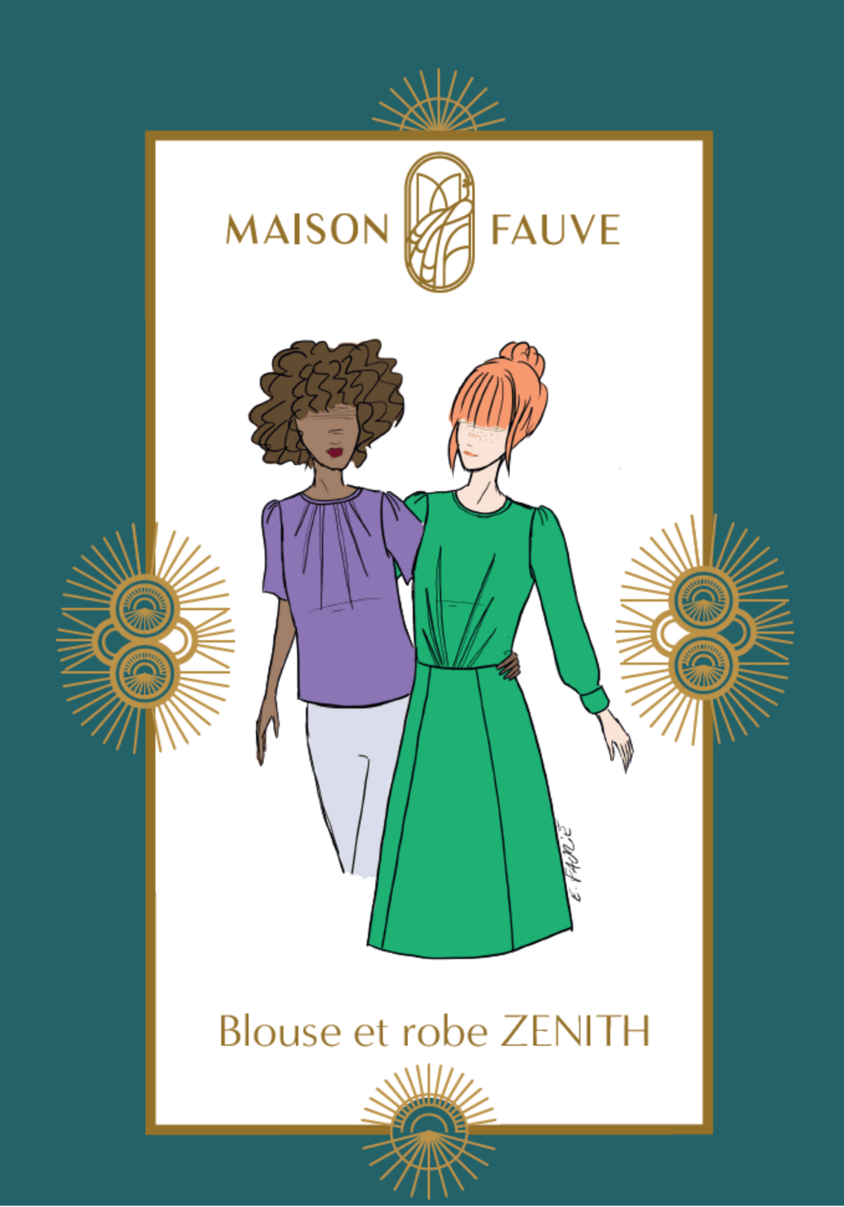 Patron robe, blouse Zénith / Patron pochette - Maison Fauve