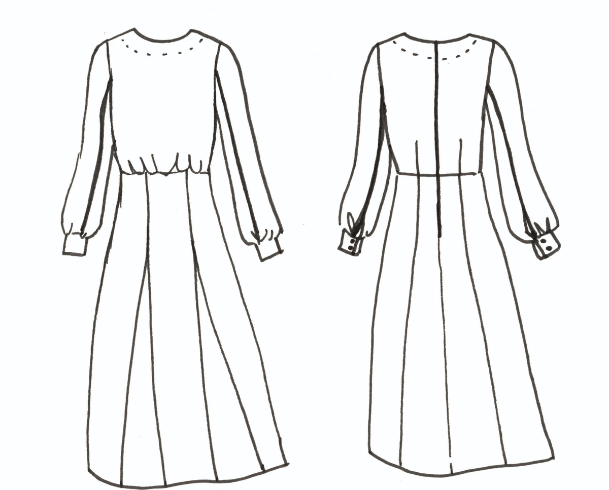 Patron robe longue Sonia / PDF (A4, A3, A0, US Letter) - Cadres, Calques par Taille, Vidéoprojection - Maison Fauve